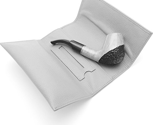 Rollup Leather Tobacco Pouch - Authentic Full Grade Cow Leather - Black