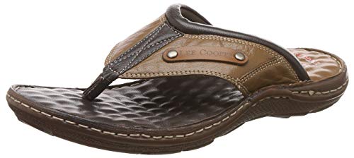 Lee Cooper Men Tan Leather Flip Flops Thong Sandals_TAN_44 (B07JKZD5BH) Amazon Price History, Amazon Price Tracker