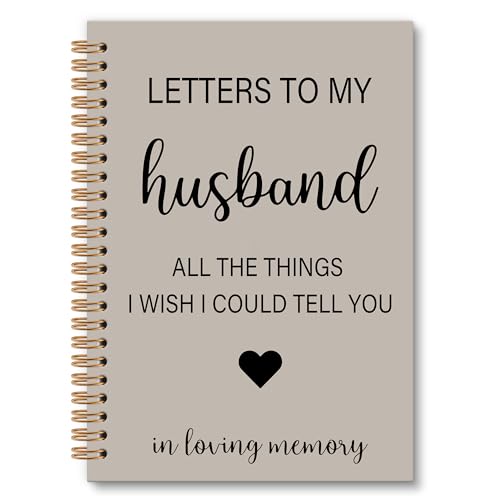OINDADE Memorial Gifts for Loss of Husband Grief Notebook Journal, Letters to My Husband in Heaven Journal, Sympathy Notebooks Gifts for Loss of Husband Women, In Loving Memory Sympathy Gifts,6x8.2In