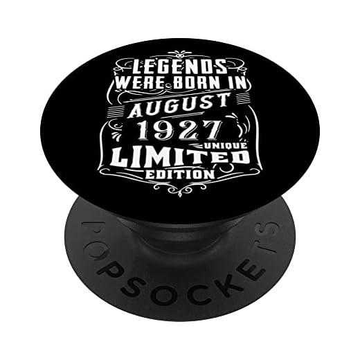 Cumpleaños Agosto 1927 Edición Limitada Regalo Legend PopSockets PopGrip Intercambiable