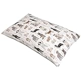 Zirbenkissen 30x20cm Bio-Baumwolle 'Liebe Hunde' + Bio-Inlett - 100% naturrein. Duftkissen mit Zirbenspäne