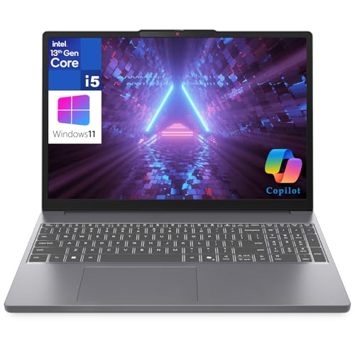 Lenovo IdeaPad 3 Student Laptop Computer | Intel i5-13420H | 16GB DDR5, 256GB SSD | Office 365 | 15” FHD Anti-Glare Display | Copilot AI | WiFi 6 | Windows 11 Home | Perfect for Study