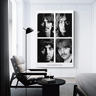 Poster vintage The Beatles sur toile – Décoration murale rétro pour la maison, la chambre à coucher, le salon – 60 x 90… - Les Beatles, Paul McCartney, John Lennon, RIngo Starr, George Harrison Poster vintage The Beatles sur toile - Décoration murale rétro pour la maison, la chambre à coucher, le salon - 60 x 90… – Image 3