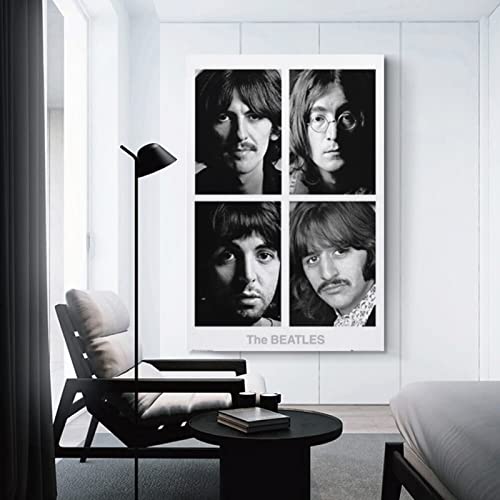 Poster vintage The Beatles sur toile – Décoration murale rétro pour la maison, la chambre à coucher, le salon – 60 x 90… - Les Beatles, Paul McCartney, John Lennon, RIngo Starr, George Harrison Poster vintage The Beatles sur toile - Décoration murale rétro pour la maison, la chambre à coucher, le salon - 60 x 90… – Image 4