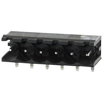 50Pcs 5.08mm Pitch 6 Pin PCB Pluggable Terminal Block Connector Male Header Black 2EHDR 2EDGR MSTB 2,5/6-G-5,08 1759059 YN2EDGR-5.08-6P * 50PCS, Black