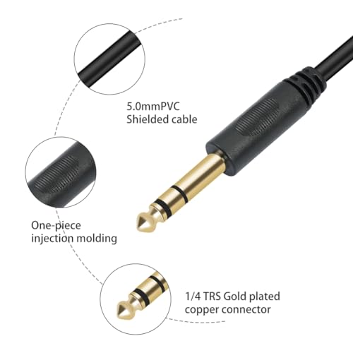 Cable Extensor Estéreo 6.35mm Macho a Hembra 180cm miniatura 5