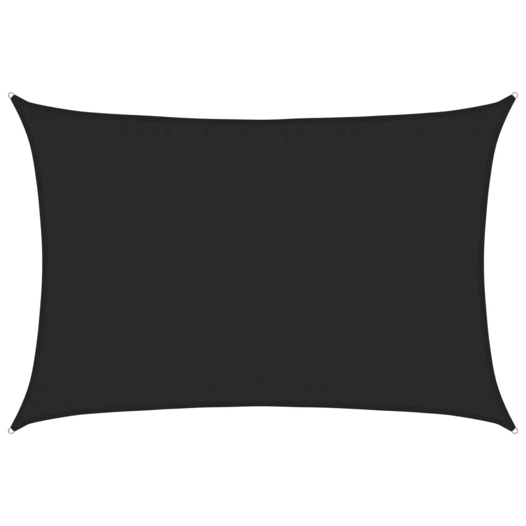 Voile d ombrage 160 g m² Noir 3,5x4,5 m PEHD fini la chaleur sur la terrasse