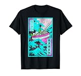 Ramen Noodles Gran Ola De Kanagawa Vaporwave Estética Camiseta