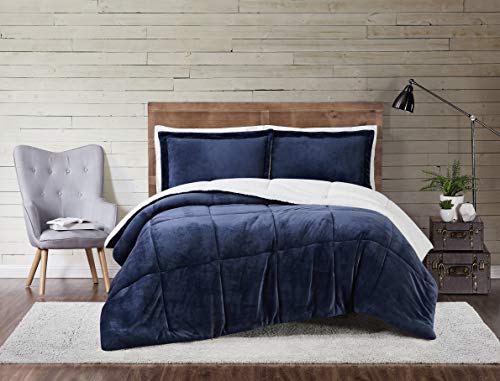 Truly Soft Cuddle Warmth Full/Queen Comforter Set In Indigo #TOP8