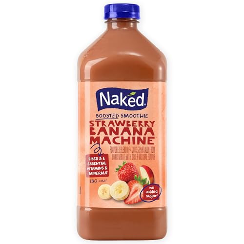 Naked Juice Strawberry Banana Flavored 100% Fruit Smoothie Blend, 64