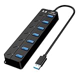 USBハブ3.0 Hub 7ポート 5Gbps高速USB拡張