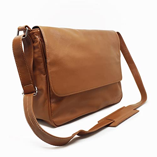 Bolsa Carteiro de Couro Renné – Caramelo