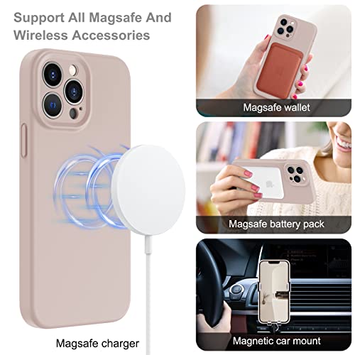 Coque silicone Magsafe iPhone 13 Pro 6.1 pouces antichoc doublée microfibre