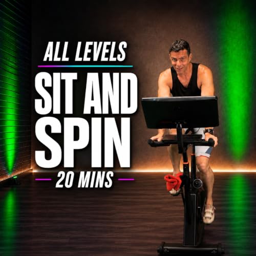 Spin Bike Workout - Easy to Hard Intervals Spinning in the saddle!