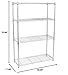 Elite Kitchen Supply Commercial Chrome Wire Shelving Rack, All Stainless-steel Heavy Duty 4 Tier Wire Shelf W60xD18xH71, for Storage ETL