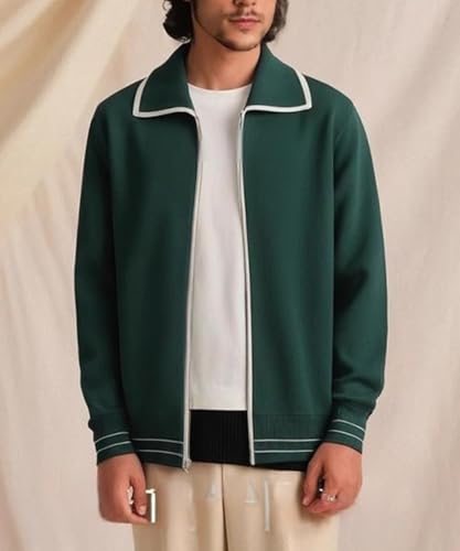 Men's Lightweight Cardigan Sweaters Slim Fit Full Zip Up Lapel Casual Solid Color Knitted Cardigans Sweater3