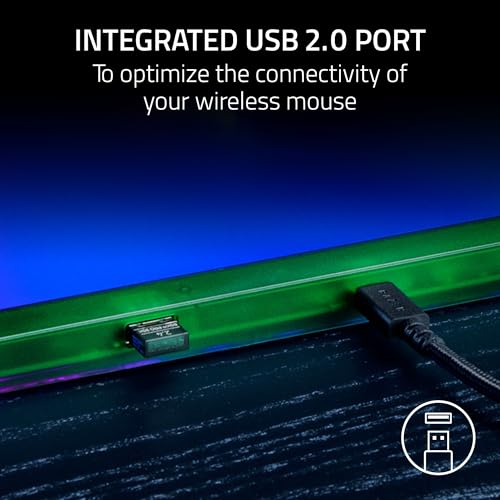 Image of Razer Firefly V2 Pro Fully Illuminated RGB Gaming Mouse Mat: Backlit Design - 15 Zone Chroma Lighting - USB 2.0 Port - Detachable USB Type C Cable - Micro Textured Surface - Anti Slip Base