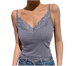 Women's Sexy Lace Y2k Tank Tops Fairy Grunge Clothes Crop