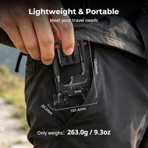 Image of SMALLRIG Rotatable V Mount Plate with Dual V-Locks and 15mm Dual Rod Clamp