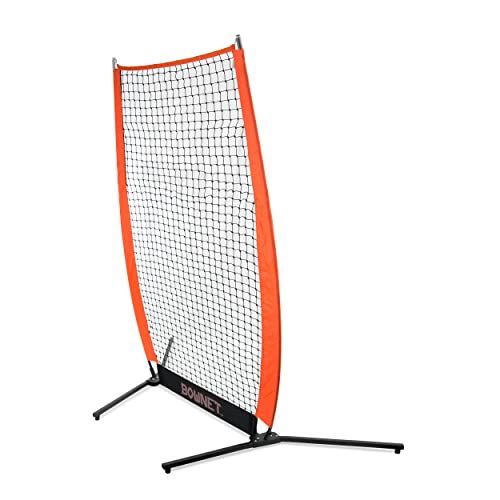 Bownet Bodyguard Portable Baseball & Softball Pitching Protection Screen | 36W x 7H | EAS Netting & Bow Poles | 90-Second Setup | Carry Bag