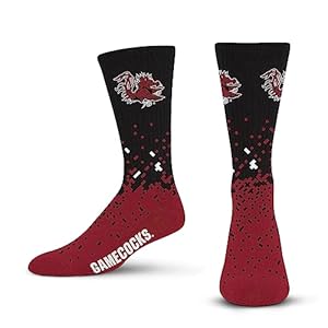 For Bare Feet NCAA SOUTH CAROLINA GAMECOCKS Spray Zone Crew Sock Team Color Youth
