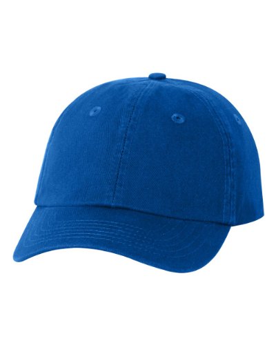 Youth Small Fit Bio Washed Unstructured Cotton Unisex Baseball Dad Hat Royal #TOP4