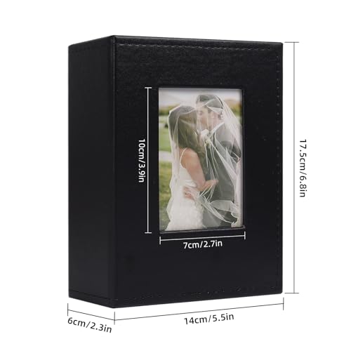 Recutms PW52-HEI Small Photo Album 4X6 52 Photos, Mini Photo Book Leather Cover thumb #1