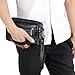 Hebetag Leather Clutch Purse Wallet for Men Organizer Holder Wrist Wristlet Bag Business Pack Handbag Black