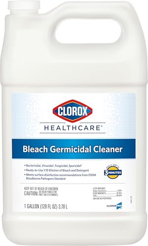 Clorox Healthcare Bleach Germicidal Cleaner Refill, 128 Fluid Ounces (Package May Vary)