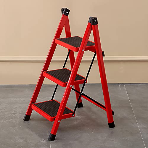 Escabeau Pliant À 3 Marches, Échelles À Pédales Robustes Et Larges Antidérapantes, pour La Maison, La Cuisine, La Photographie (Color : B) Cover