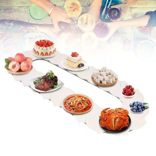 Plateau tournant 360° pour table à manger réglable modulaire de 1,8m