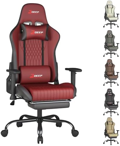 Video Game Chair with Footrest Ergonomic Comfortable Gaming Offic...