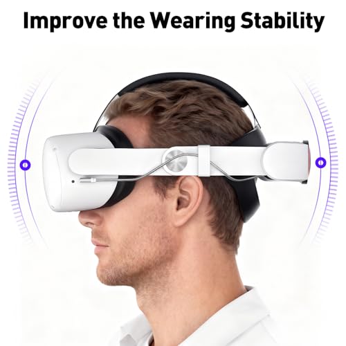 RGB Head Strap for Oculus/Meta Quest 2 Head Strap with Battery 10000mAh Pack for Extended 8 Hrs of Playtime, Fast Charging VR Power, Adjustable Elite Strap Enhanced Support and Balance in VR by ArocoVr - Image 5