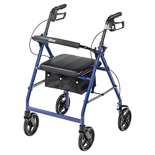 Drive Medical R728Bl Foldable Rollator Walker With Seat, Blue #TOP1