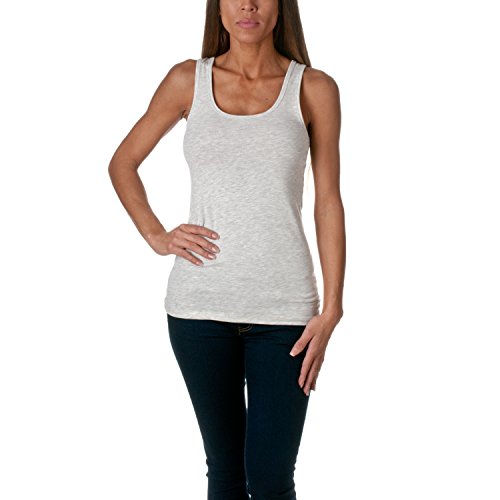 NEXT LEVEL APPAREL womens The Jersey Tank(3533)-LT HEATHER GRAY-L