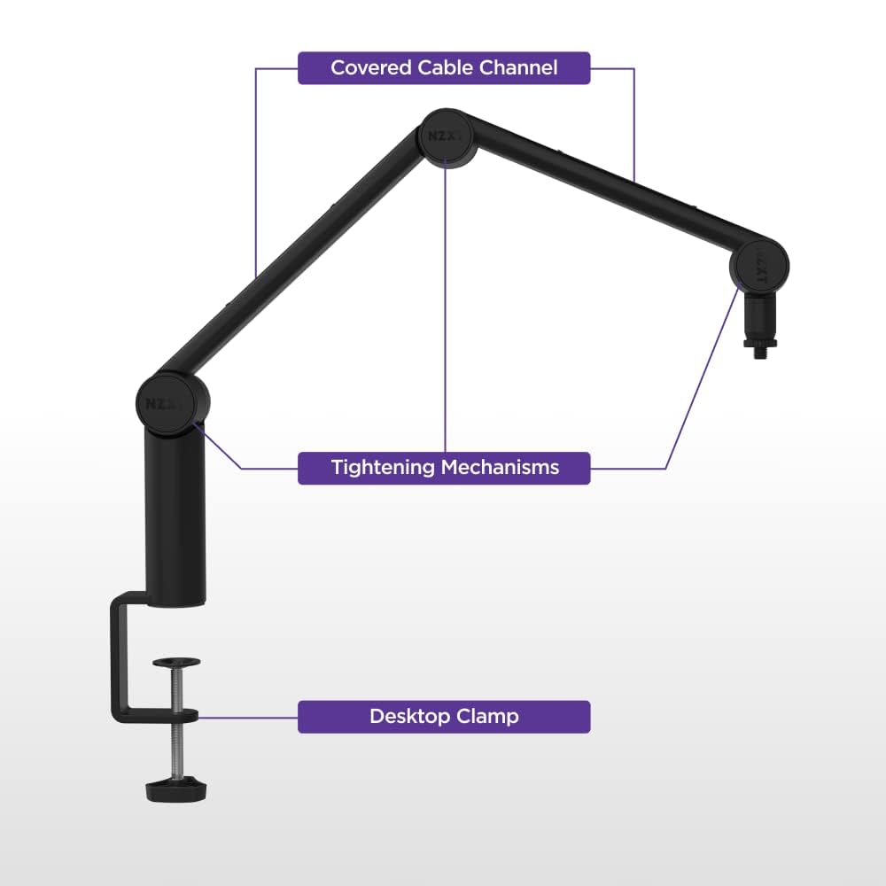 Amazon.com: NZXT Boom Arm Mini - AP-BOOMS-B1 - Small