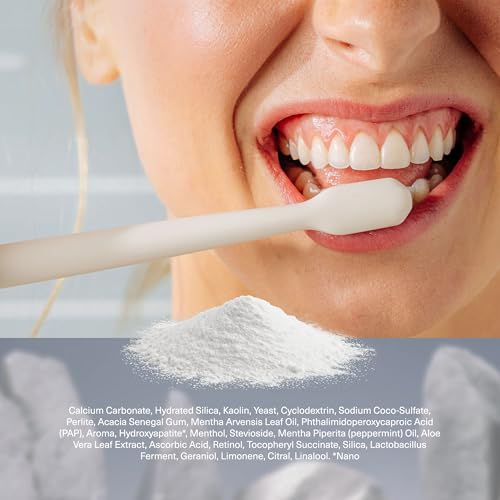 Image of Boka Teeth Whitening Powder - Nano Hydroxyapatite, Appropriate for Sensitive Teeth, Whitening - Toothpaste Alternative with Essential Oils, Has Probiotics, Multivitamins & Aloe (Pack of 2)
