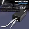 Gigabit Passive PoE Injector 24W POE Adapter 36-72V DC Input 24V PoE Output Converter (Not for 802.3af/at Devices) Compatible with 24V Passive Netgear and Mikroik Devices