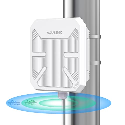 WAVLINK AX3000 WiFi6 Outdoor WiFi Extender, Dual Band WiFi 6 Outdoor Wireless Access Point Weatherproof WiFi Repeater, Router, 802.3at Active POE, Integrated Directional Intennas,Work with Starlink -  WL-WN573HP3