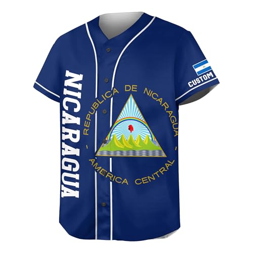 Nicaragua Jersey Men, Nicaragua Baseball Jersey, Personalized Baseball Jersey miniatura 5