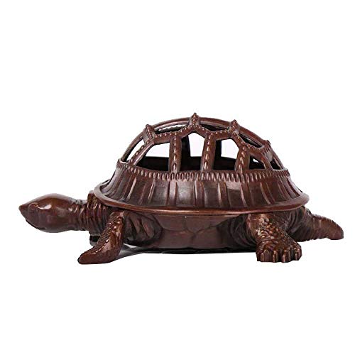 Statues de Tortue Brune en Laiton Pur, artisanat Feng Shui élégant pour votre décoration de bureau