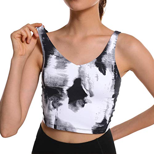 Fhuuly Femme Débardeur à Bretelles sans Manches, Casual Camisole Chic Tie-Dye imprimée Femme Vêtement d'été Personnalité Crop Top Haut (A, M) Cover