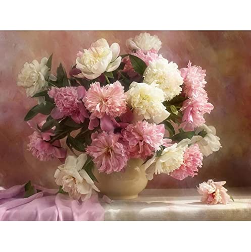 Kits Broderie Point de Croix Fleur Rose Idée Cadeau Noël et Fêtes