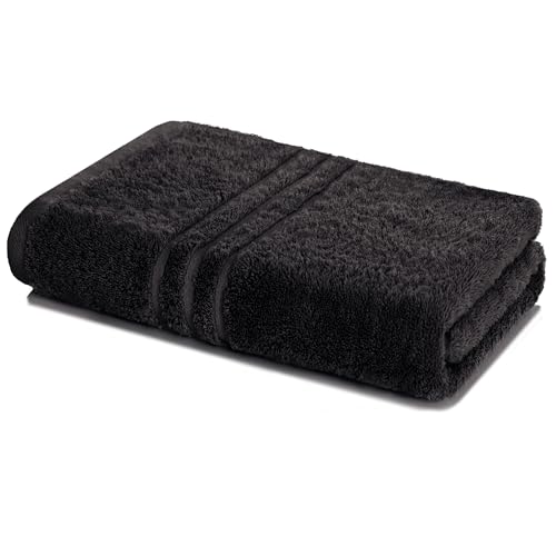 Serviette de Bain Grand Format 80x200 Noir Drap de Plage