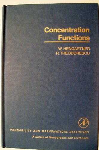 Concentration Functions (Probability & Mathematical Statistics Monograph) view 2