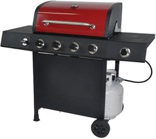 review RevoAce 4-Burner LP Gas Grill with Side Burner, Red Sedona-GBC1748WRS