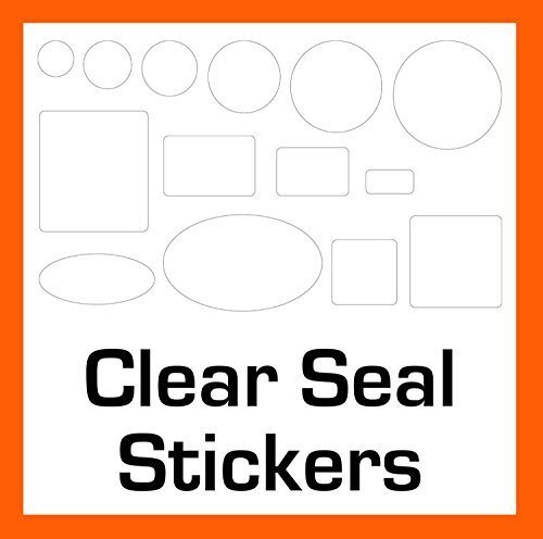 500 Clear/Transparent Seal Stickers/Labels - Permanent Adhesive (38mm Circles)