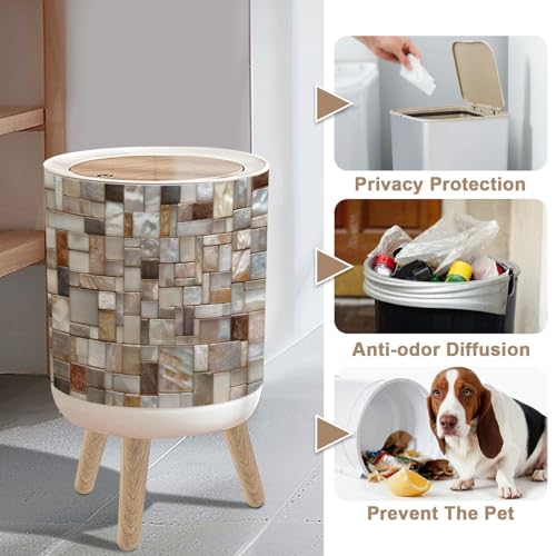 Caneca pequeña con tapa y mosaico madreperla 7L miniatura 4
