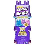 Kinetic Sand, Multipack Destellos, paquete de 3 con moldes y 12 oz de Kinetic Sand