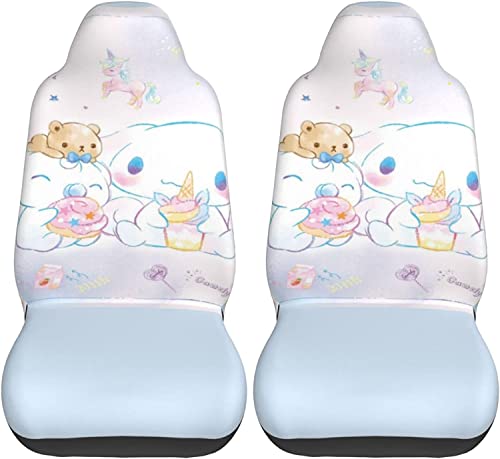 シナモロール カーシートカバー 軽自動車運転席消臭・抗菌汚れ防止シートカバー 普通車フロント背面フルカバーシート保護前席用 助手席 車用シートカバー。長さ138cm×幅さ52cm